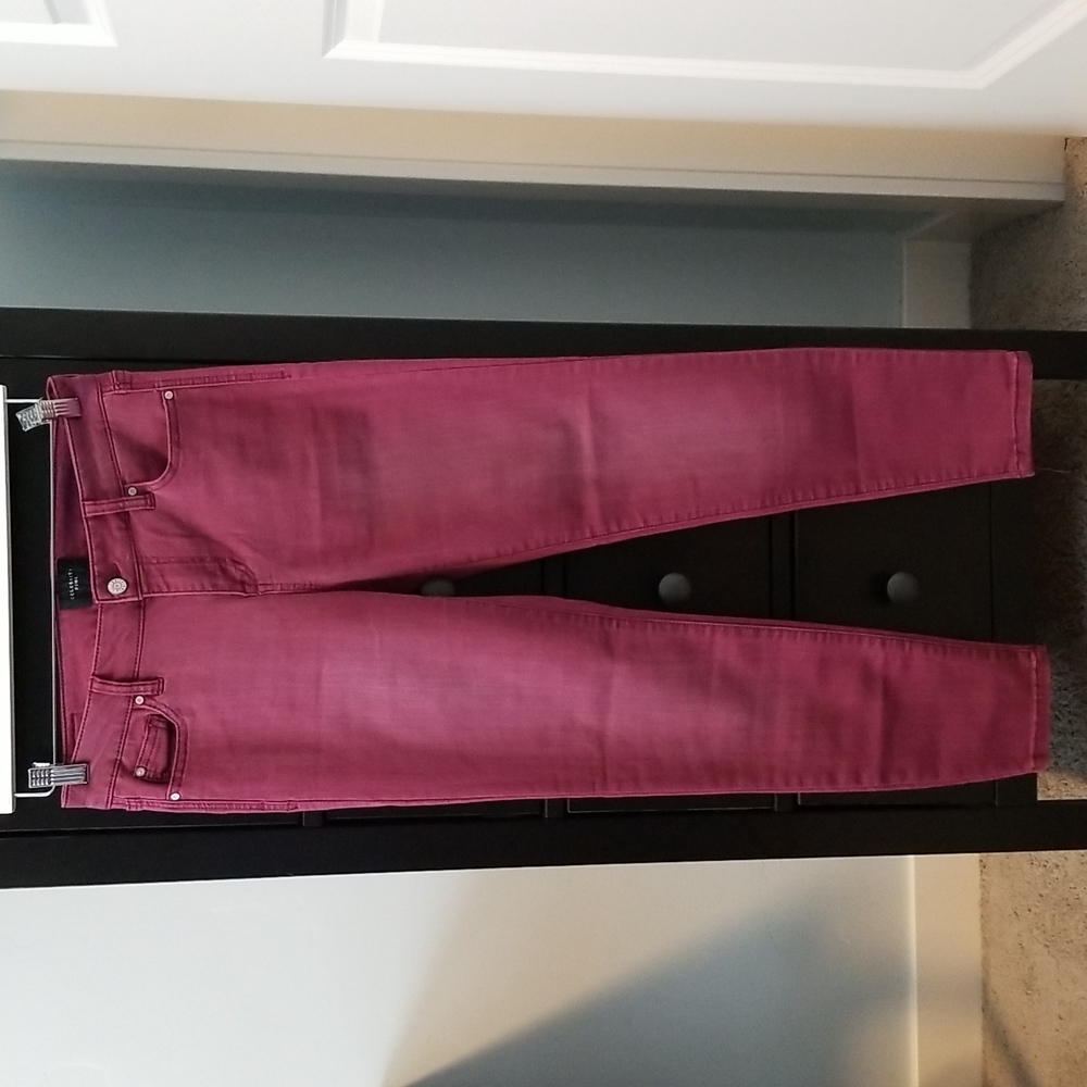 Ankle skinny colored jeans